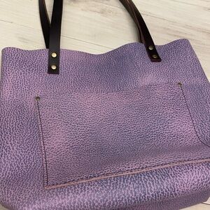 Purple Portland leather goods tote bag!